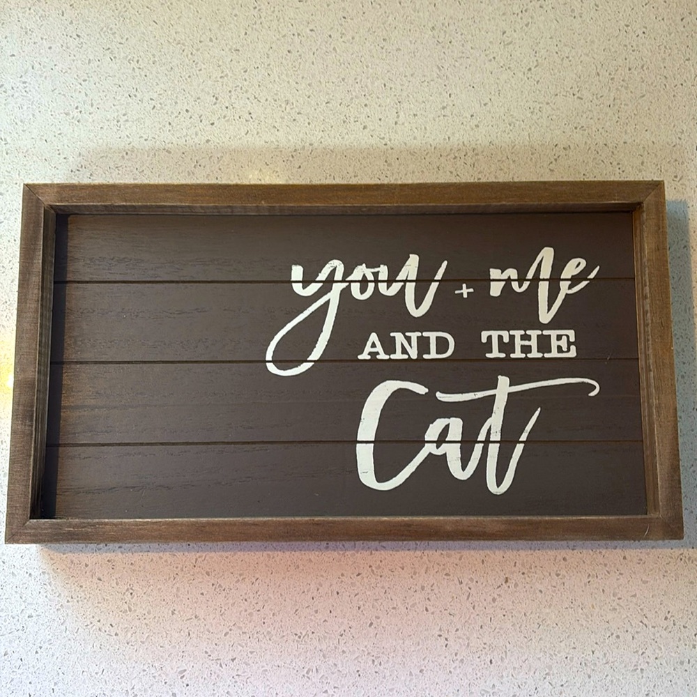 “You + me and the cat” Wall Decor